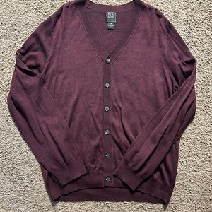 Jos. A. Bank Deep Burgundy Cardigan Sweater